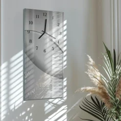 Cichy zegar 30x60 Wzór nowoczesny na ścianę