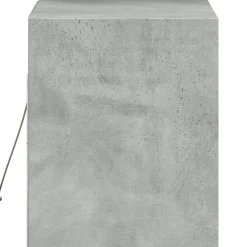Ścienna szafka TV z LED szarość betonu 80x31x35 cm