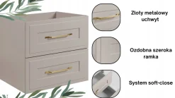 Classic Szafka łazienkowa 2S 60 kaszmirowa