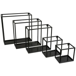 Czarna półka wisząca ścienna metal 35 cm LOFT