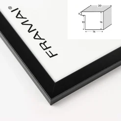 Czarna ramka na zdjęcia 13x18 cm rama prostokątna FRAMAI®