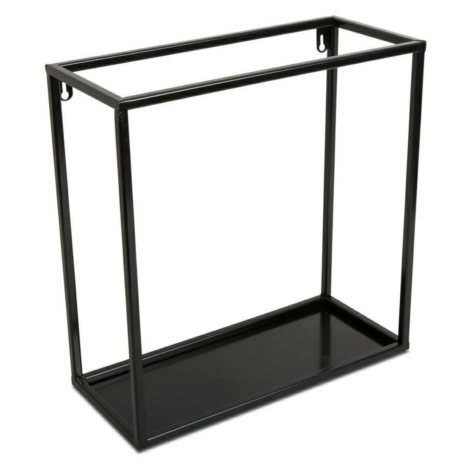 Czarna półka wisząca ścienna metal 35 cm LOFT