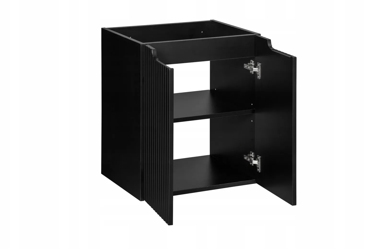 CZARNA Szafka pod Umywalkę 50 cm 2 x DRZWI RYFLE NOVA