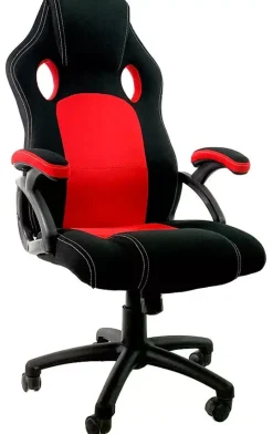 Czarno-czerwony fotel gamingowy - Dargo 3X