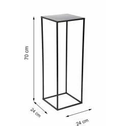 Czarny nowoczesny kwietnik stojący 70 cm LOFT