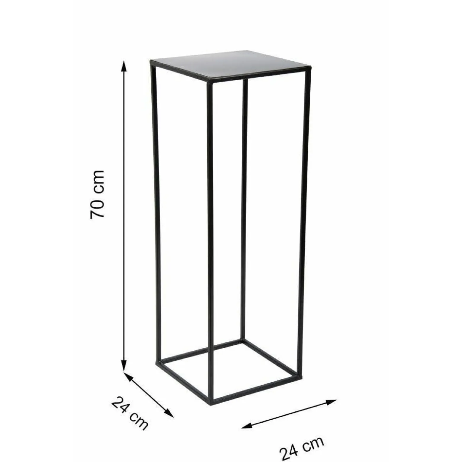 Czarny nowoczesny kwietnik stojący 70 cm LOFT