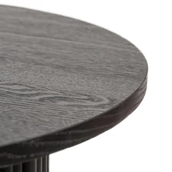 Czarny stolik pomocniczy z litego drewna