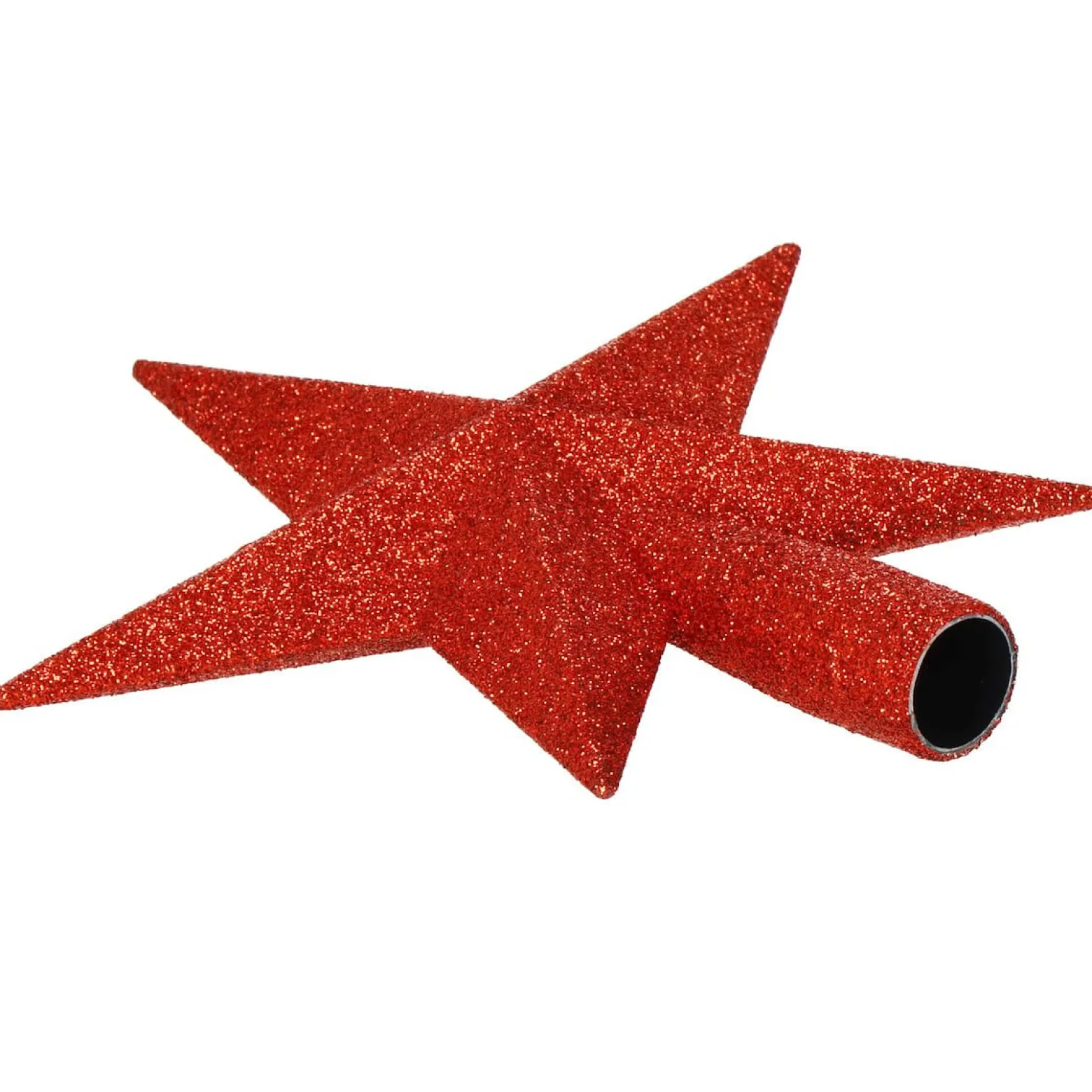 Czubek na choinkę 15 cm szpic, gwiazda czerwona