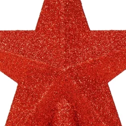 Czubek na choinkę 15 cm szpic, gwiazda czerwona