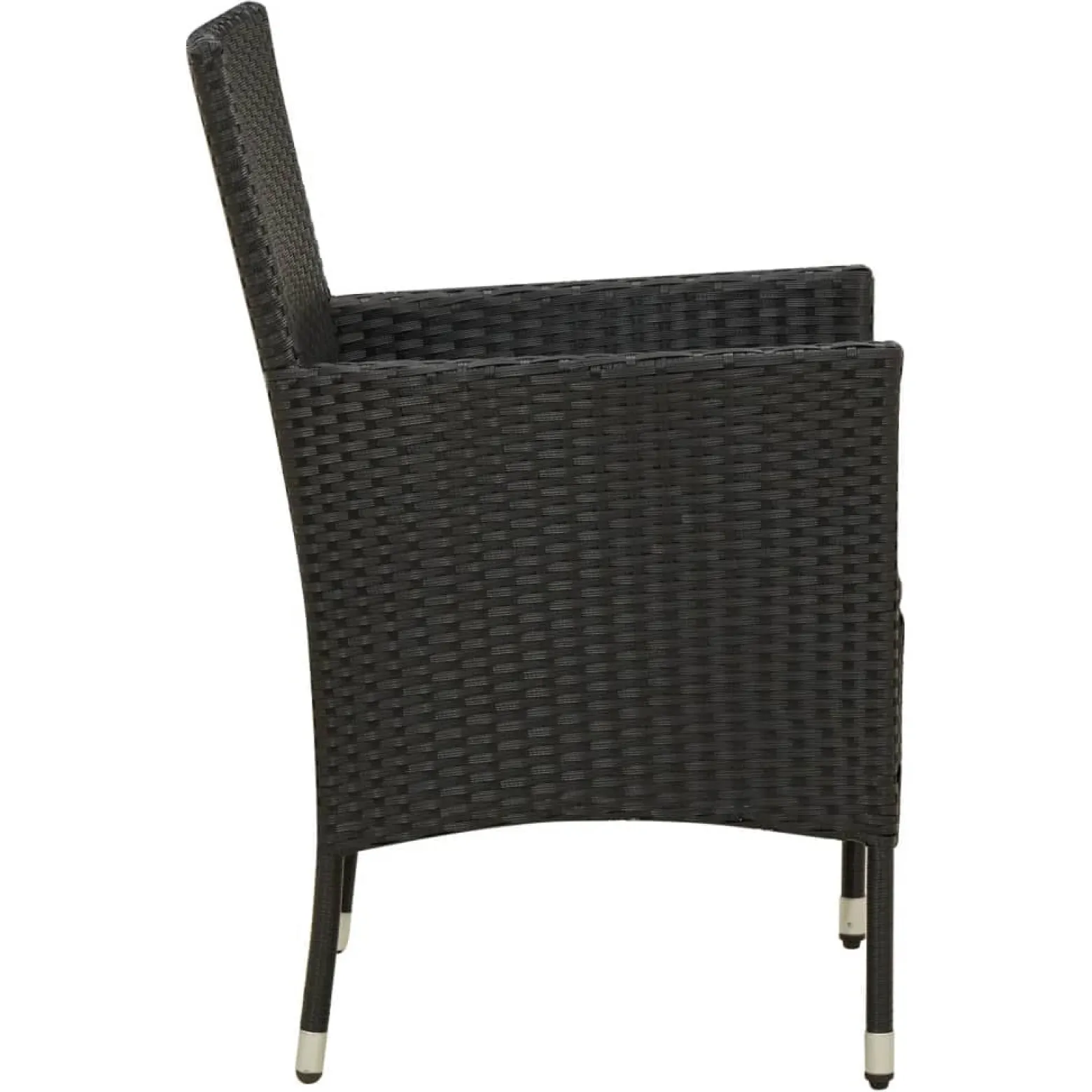 5-cz. zestaw mebli ogrodowych z poduszkami, rattan PE, czarny