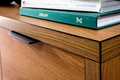Dąb Karmel Komoda 117,5 cm FONTI Wzór Jodełka Metalowe Nogi