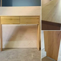 Dębowa konsola z szufladami do przedpokoju salonu DAVOS