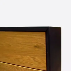 Dębowa szafka RTV z szufladami do salonu DENIS II