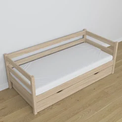 Dębowe łóżko sofa z szufladą N01