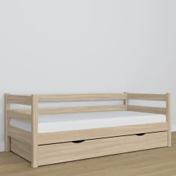 Dębowe łóżko sofa z szufladą N01