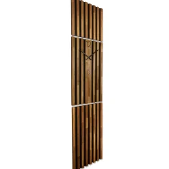 Dębowy panel ścienny Zegar w Lamelach 250x58cm