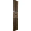 Dębowy panel Zegar w Lamelach 155x30cm brązowy