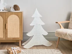 Dekoracja ogrodowa LED choinka świąteczna 95 cm bożonarodzeniowa biała