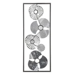 Dekoracja ścienna Flowers szara