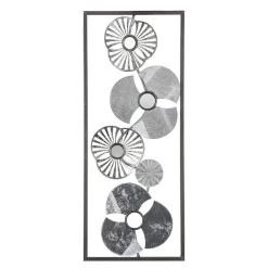 Dekoracja ścienna Flowers szara