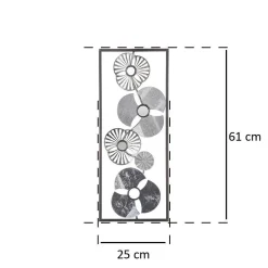 Dekoracja ścienna Flowers szara
