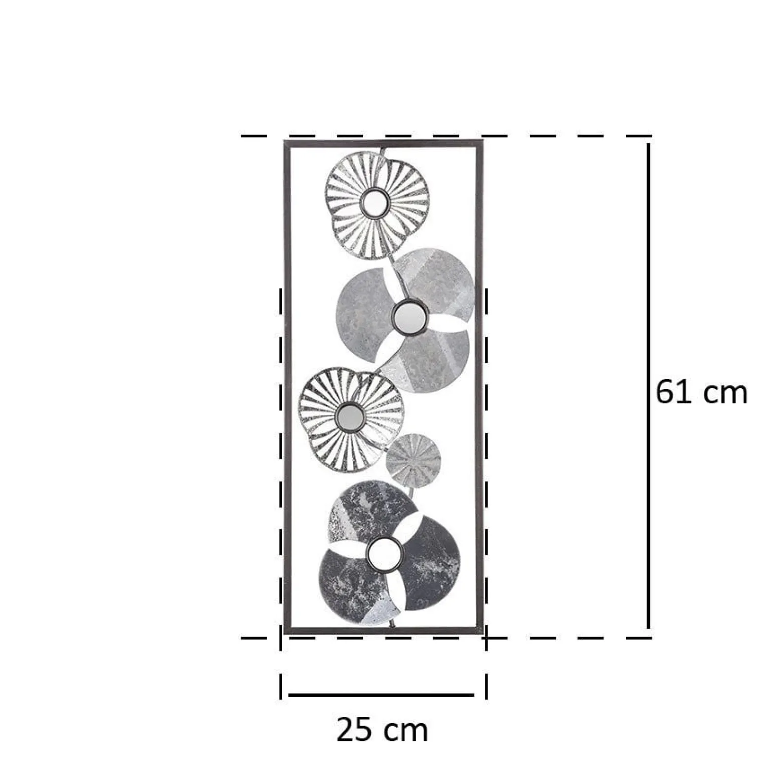 Dekoracja ścienna Flowers szara