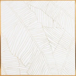 Dekoracja Ścienna LUNA2 53x53 cm Złote Liście
