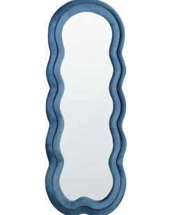 Dekoracyjne lustro ścienne 57x160 cm niebieskie