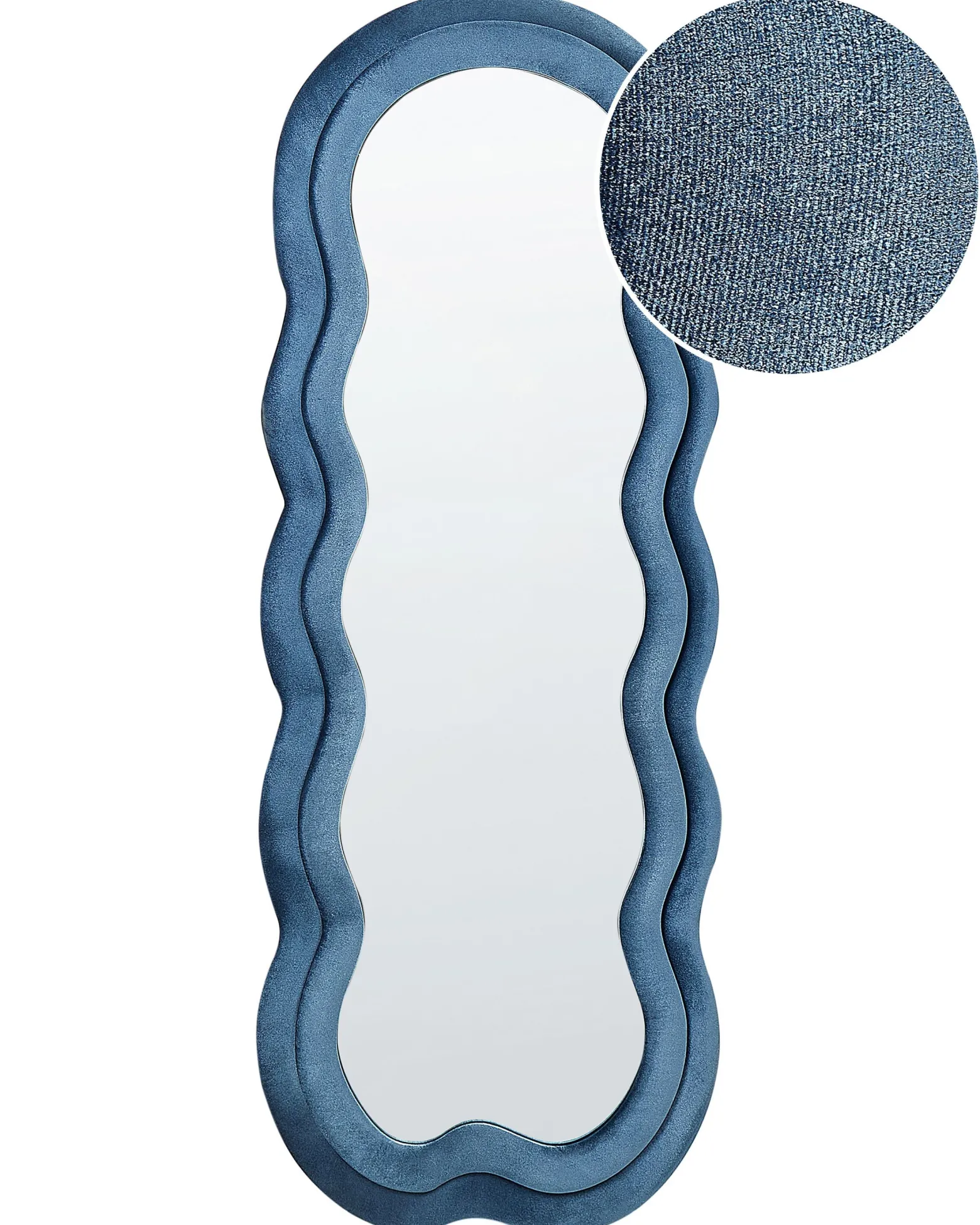 Dekoracyjne lustro ścienne 57x160 cm niebieskie