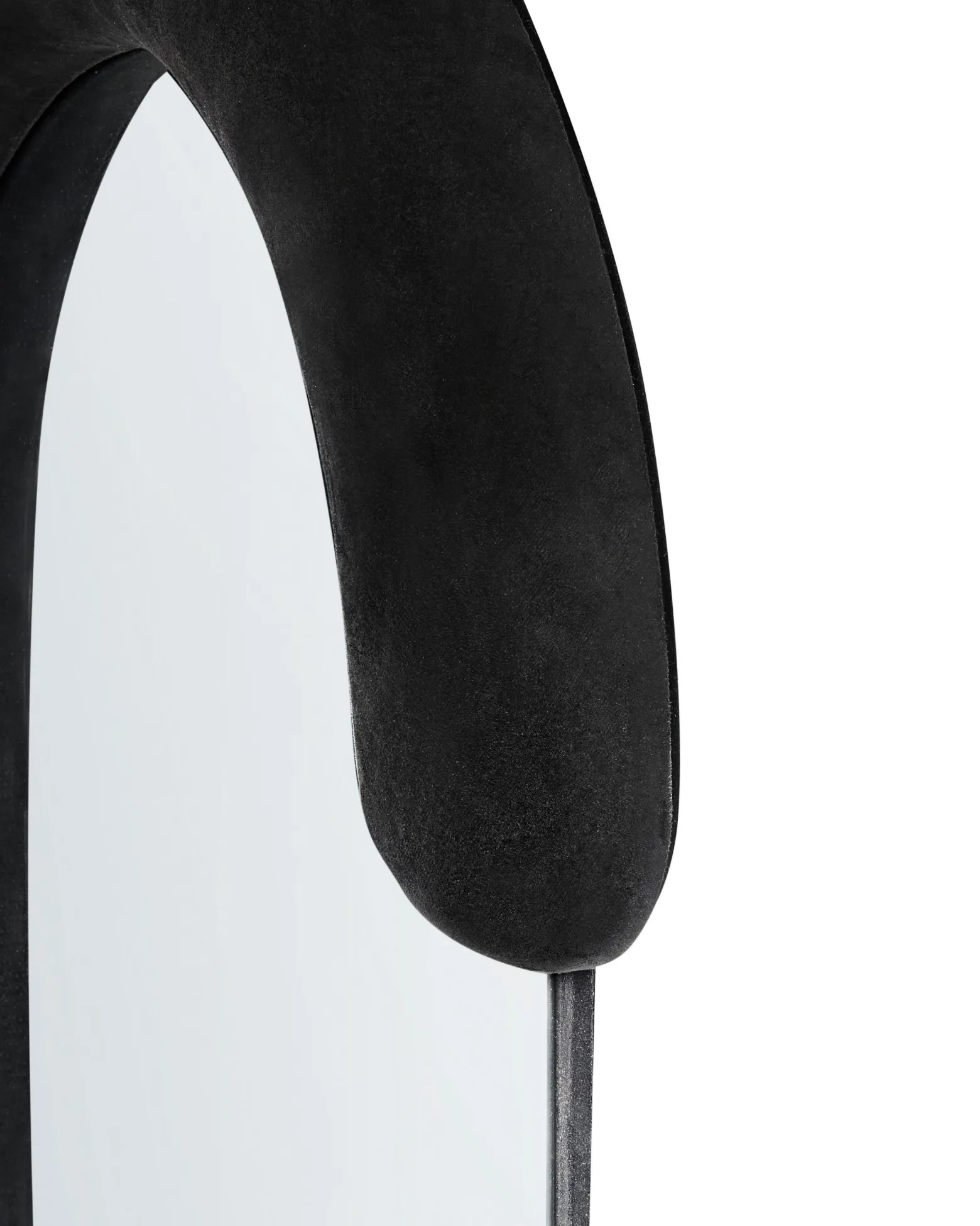 Dekoracyjne lustro ścienne 54 x 158 cm czarne