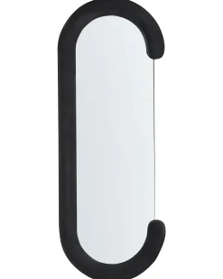 Dekoracyjne lustro ścienne 54 x 158 cm czarne