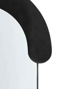 Dekoracyjne lustro ścienne 54 x 158 cm czarne