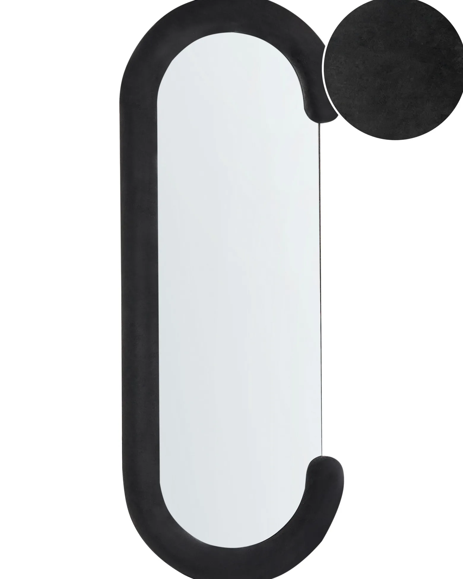 Dekoracyjne lustro ścienne 54 x 158 cm czarne