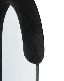 Dekoracyjne lustro ścienne 54 x 158 cm czarne