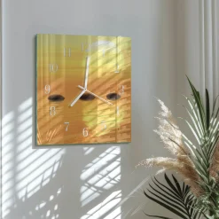 Dekoracyjny zegar 30x30 Woda Słońce design na ścianę