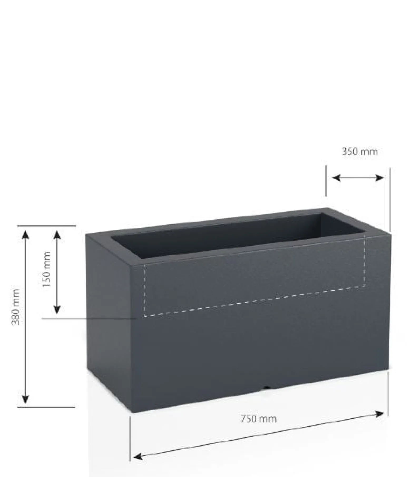 Designerska donica MONUMO LUNGO Biała