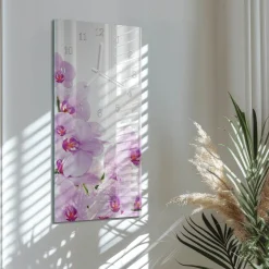 Designerski zegar 30x60 Orchidee dekoracyjny na ścianę