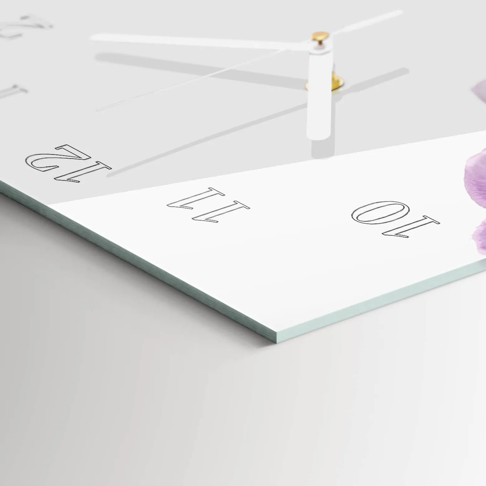 Designerski zegar 30x60 Orchidee dekoracyjny na ścianę