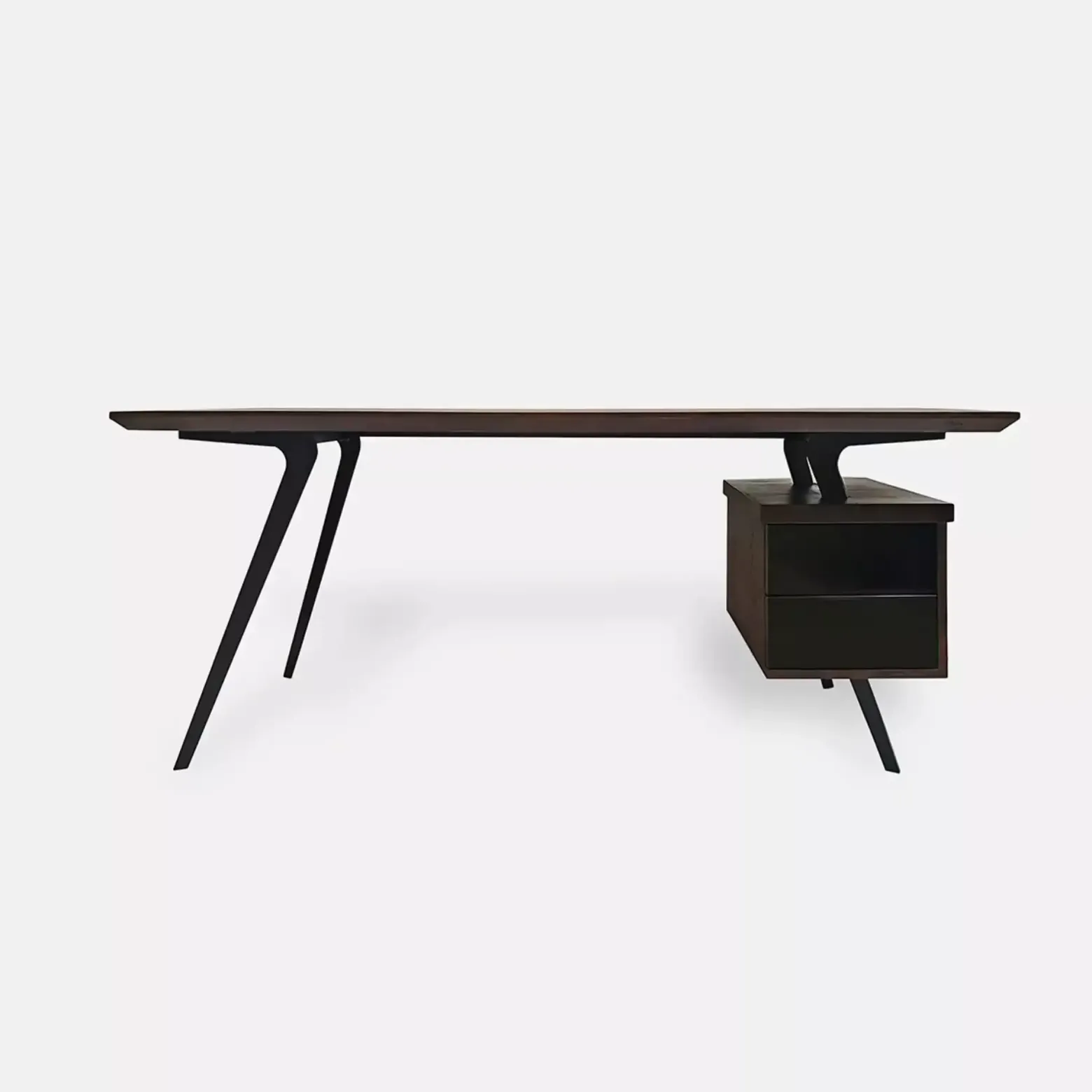 Designerskie biurko dębowe - metalowe nogi do biura VITA