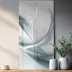 Designerski zegar 30x60 Abstrakcja dekoracyjny do salonu