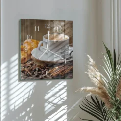 Designerski zegar 30x30 Anyż Cynamonowy dekoracyjny na ścianę