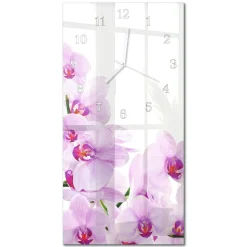 Designerski zegar 30x60 Orchidee dekoracyjny na ścianę