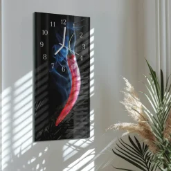 Designerski zegar 30x60 Papryka zegar ścienny