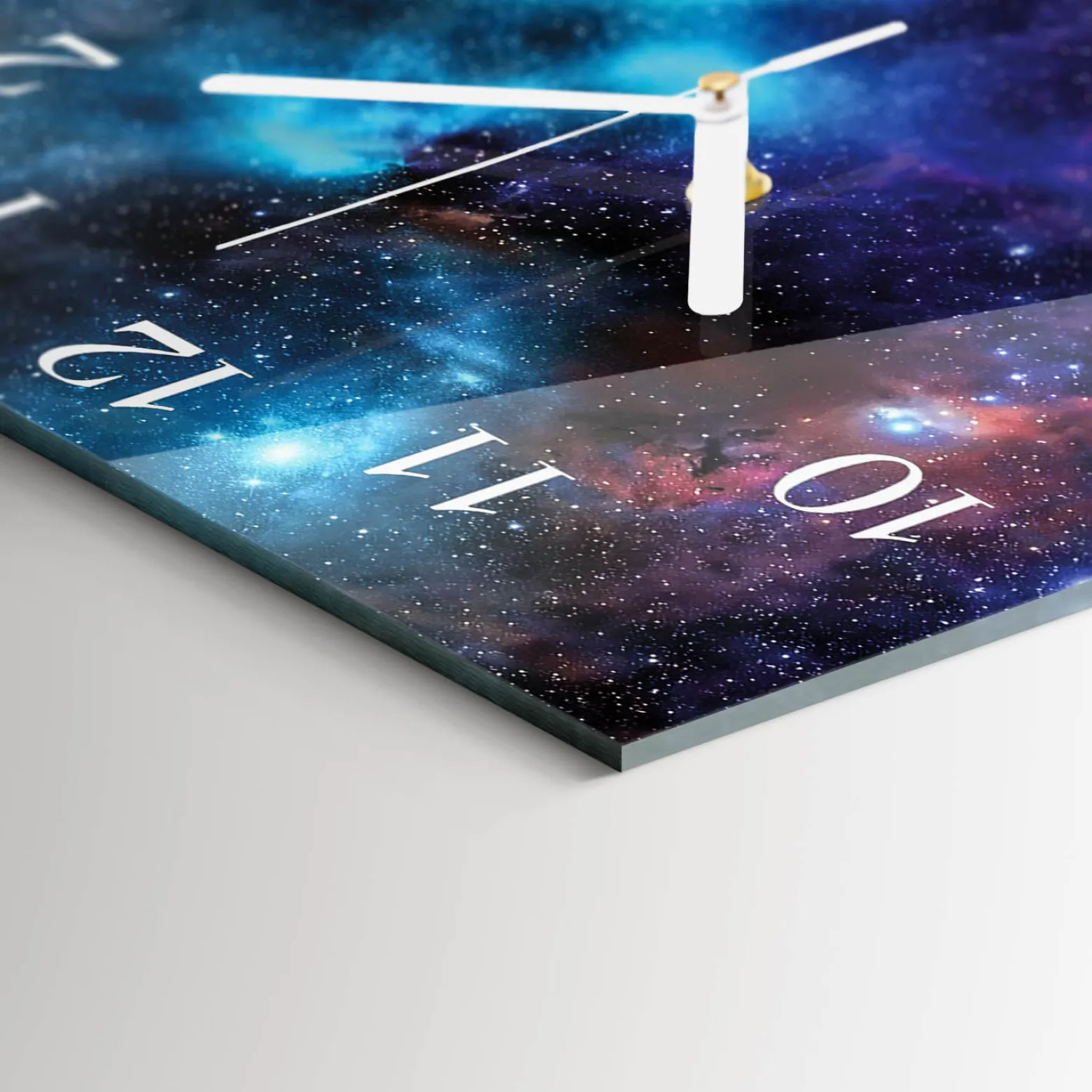 Designerski zegar 30x30 Rozgwieżdżone Niebo zegar ścienny