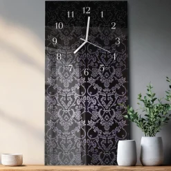 Designerski zegar 30x60 Wzór dekoracyjny na ścianę