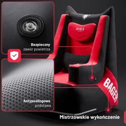DIABLO Fotel Gamingowy + Pompka BAGER