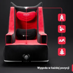 DIABLO Fotel Gamingowy + Pompka BAGER