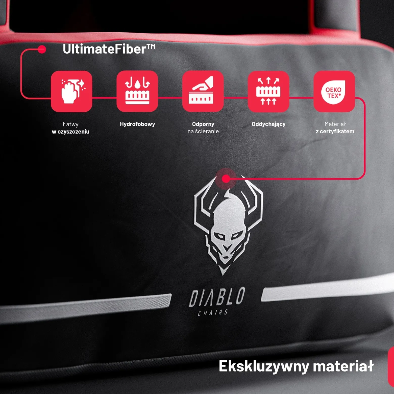 DIABLO Fotel Gamingowy + Pompka BAGER