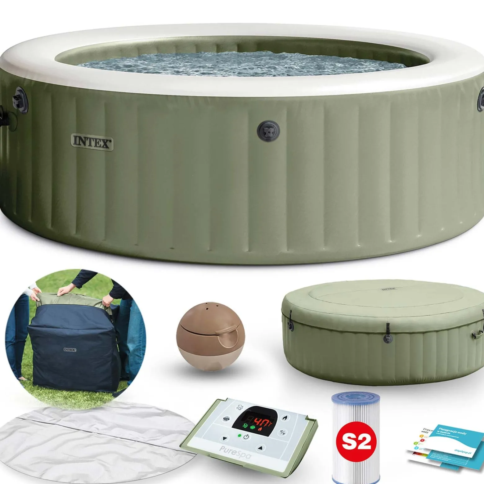 Dmuchane SPA Intex 28428NP PureSpa wanna basen Hydromasaż 6os. model 2026