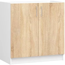 Dolna szafka pod zlewozmywak 80 cm dąb sonoma - Xyska